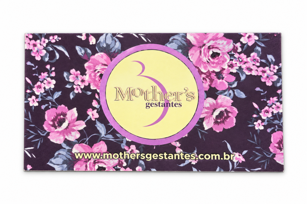 Cartão floral Mother’s Gestantes apresentado sobre fundo branco.